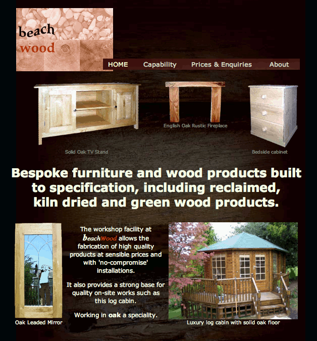 Image of Beach-Wood website
